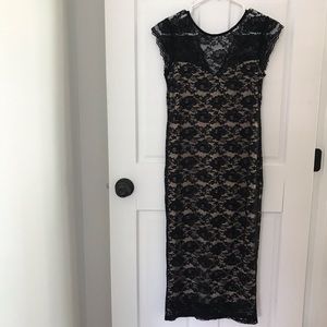 ASOS Maternity Lace Dress Black and Ivory 2